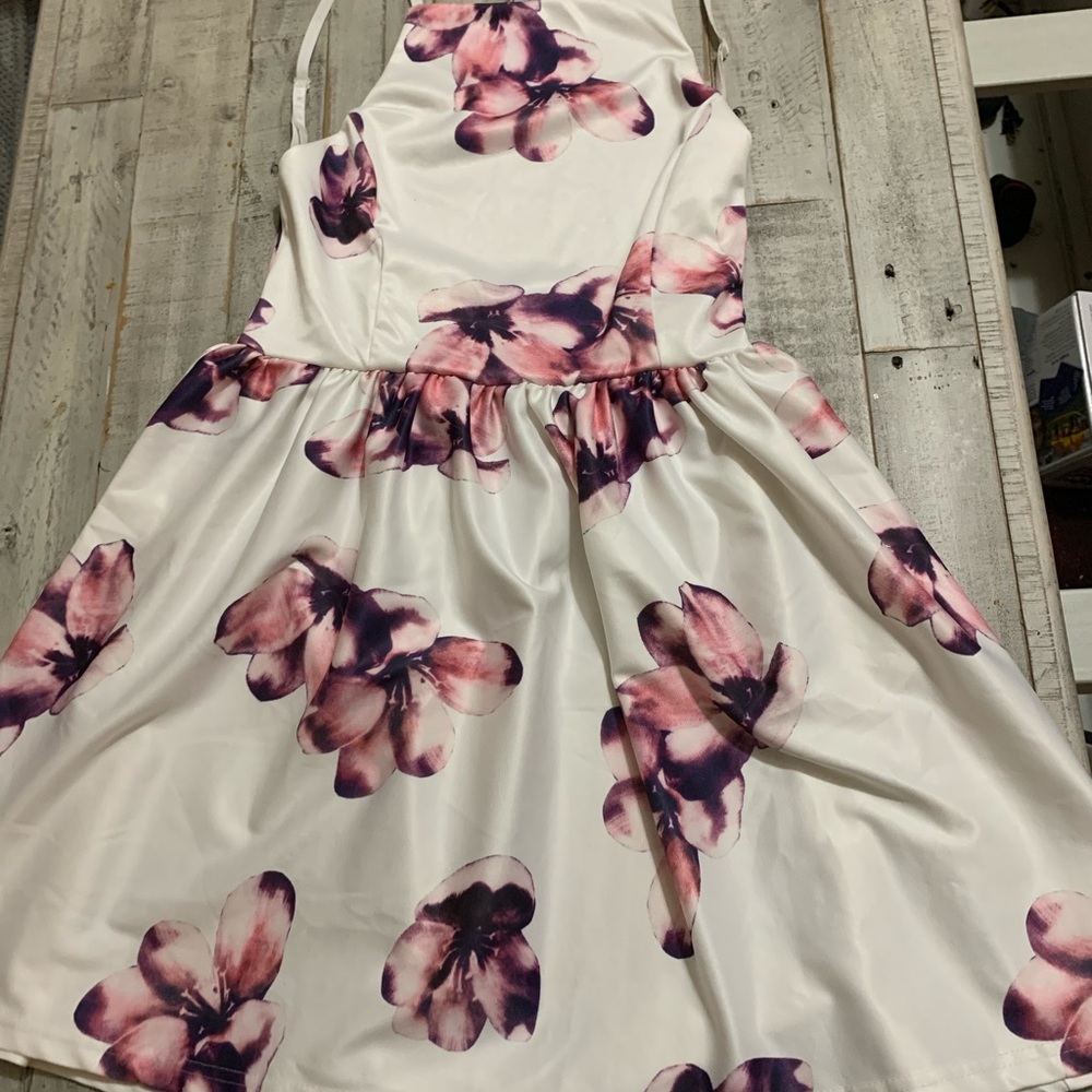FANCYINN Women Spaghetti Strap Floral Print Mini Casual Dress